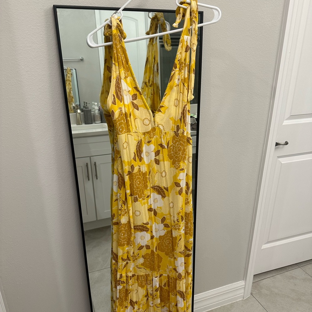 Abercrombie Yellow Midi Sundress